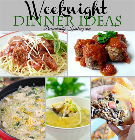 Weeknight Dinner Ideas - Domestically Speaking