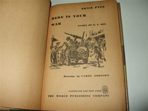 Ernie Pyle Here Is Your War Book 1945 Story Of G I Joe Prices Us