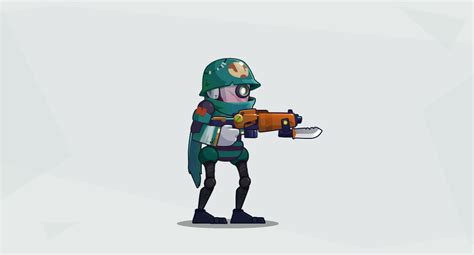 Spine 2d Animation Mech Soldier Character Auf Behance