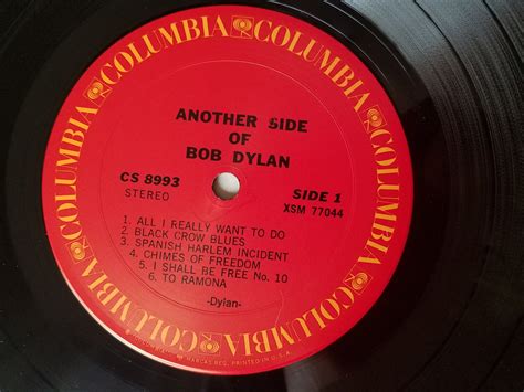 Bob Dylan Another Side Of Bob Dylan Vintage Record Retro Etsy