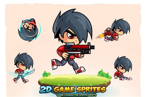 2d Game Character Sprites Custom Designed Illustrations