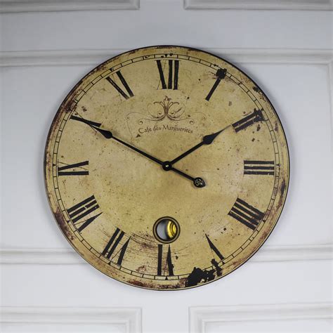 Vintage Large French Cafe Wall Clock Windsor Browne