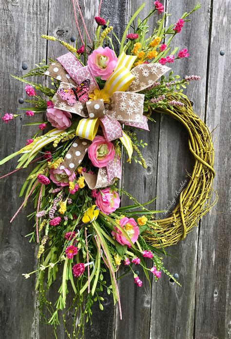 Easter wreaths are what you need to decorate your home. Spring Grapevine by Holiday Baubles | Diy spring wreath, Wreath decor, Wreaths