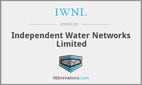 Iwnl Independent Water Networks Limited
