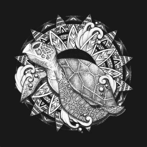 The basic form of most mandalas is a circle in which are depicted symbolic gates of the. Turtle Mandala - Turtle - T-Shirt | TeePublic
