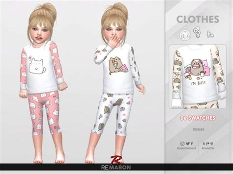 Cats Pj Sweater For Toddler 01 By Remaron At Tsr Sims 4 Updates