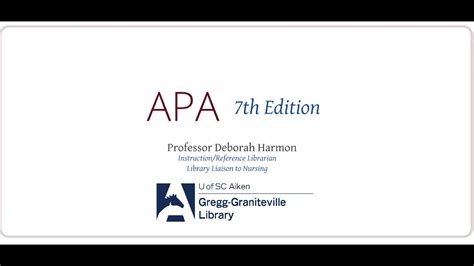 The american psychological association has announced the newest version of their publication manual: APA 7th Edition (Paper Formatting) for USCA Nursing ...