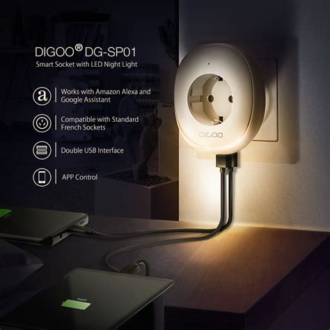 Digoo DG-SP01 Smart WiFi Socket Alexa enabled Smart Plug ...