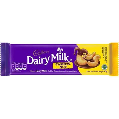 Jual Cadbury Dairy Milk Cashew Nut 62gr Shopee Indonesia