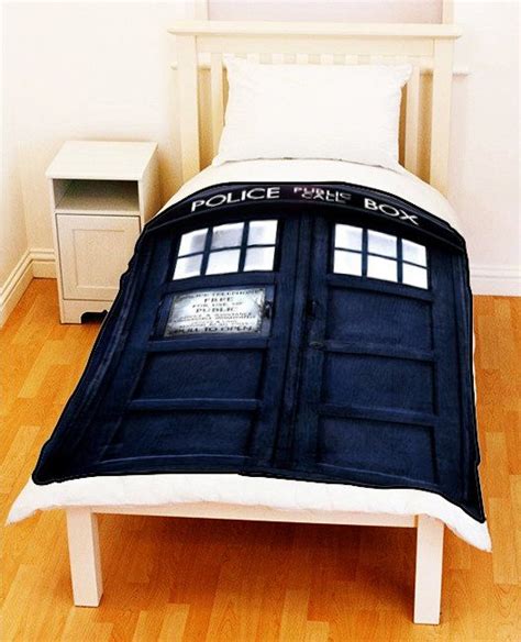 Dr Who Tardis Fleece Blanket Bed Throw New Rare By Thechoosenone Bed
