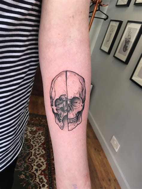 2 x1 in mini tattoos, 2 inks 👀 appointments and quotes by inbox or whatsapp: First tattoo - Da Vinci Skull - Tom @ Blackdot Tattoos ...