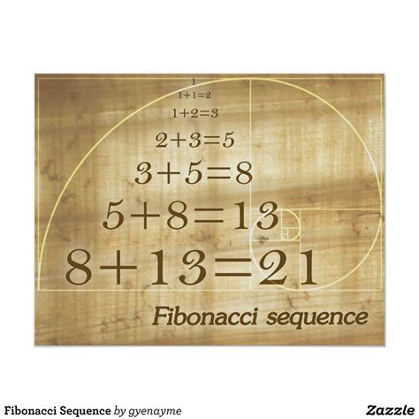 Fibonacci Sequence Poster In 2021 Fibonacci Sequence