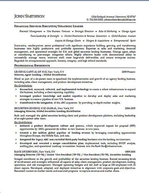 There is a simple hiring formula: Financial Executive Resume Example