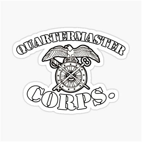 Army Quartermaster Corps White Sticker For Sale By Fwho Redbubble