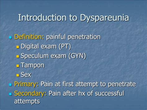Ppt Physical Therapy Management Of Dysmenorrhea And Dyspareunia A Case Study Powerpoint