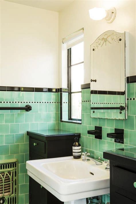Both toilets are top fill units that need internal components. The seafoam bathroom tile is original from the 1930s. # ...