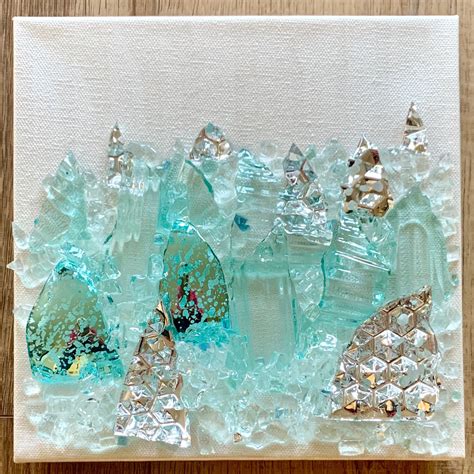 Abstract Resin Glass Sailboats Agnes Friedlander Art Studio