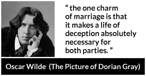 A corrupt young man somehow keeps his youthful beauty eternally, but a special painting gradually reveals his inner ugliness to all. "the one charm of marriage is that it makes a life of ...