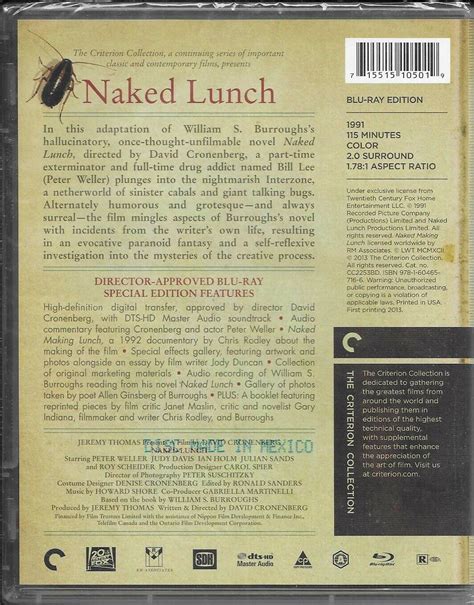 Naked Lunch David Cronenberg William S Burroughs Criterion