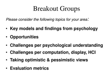 Ppt Breakout Groups Powerpoint Presentation Free Download Id484908
