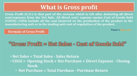What Is Gross Profit Explanation With Examples Tutors Tips