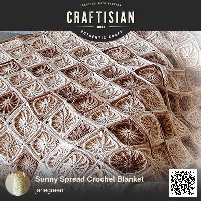 Sunny Spread Crochet Blanket Needleworking Project By Janegreen