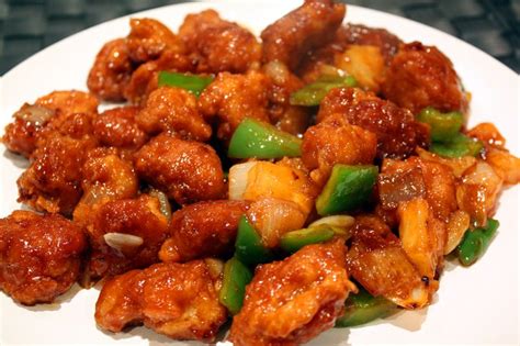 Cantonese style sweet and sour chicken with rice against a green background. Sweet And Sour Chicken Balls Cantonese Style : how to make ...