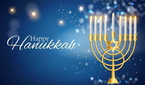Happy Hanukkah Jewish Holiday Background Vector Illustration