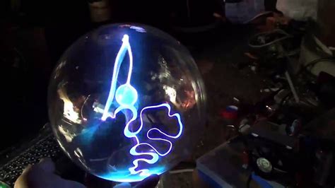 Make a plasma globe out of a light bulb! Homemade turquoise plasma ball - watch in HD! - YouTube