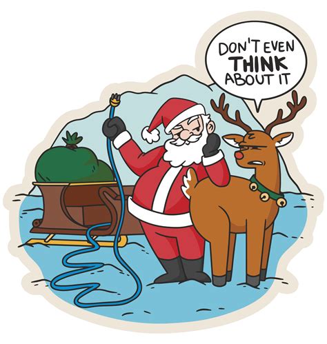 Naughty Santa Christmas Sticker Vulgrco