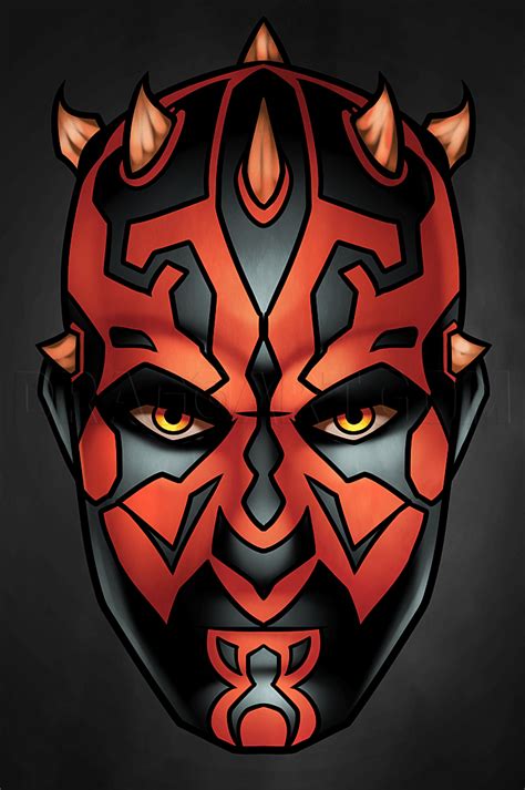 How To Draw Darth Maul Easy Step By Step Drawing Guide By Dawn