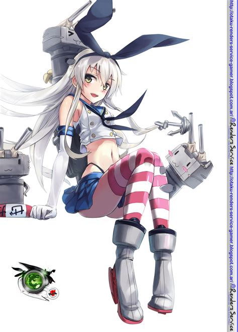 Kantai Collection Shimakaze Mega Kawaiii Render Ors Anime Renders Gamer Mode