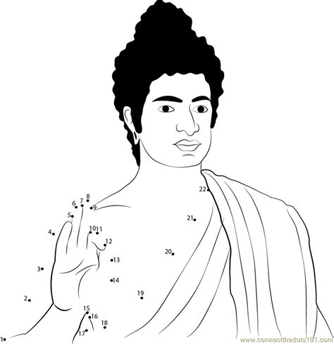 Buddha Purnima Dot To Dot Printable Worksheet Connect