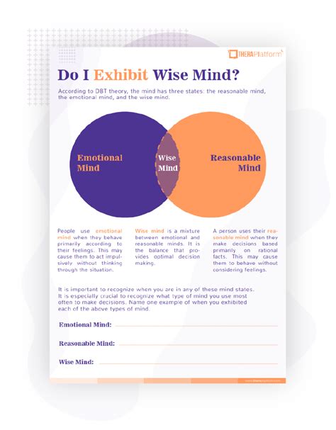Dbt Worksheet Wise Mind Dbt Worksheets