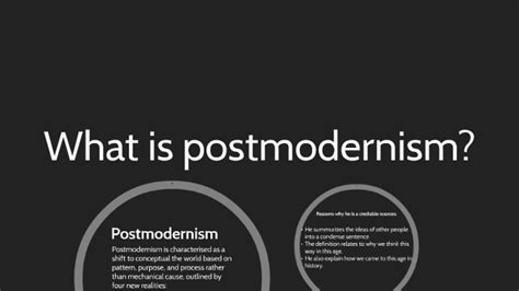 What Is Postmodernism By Joshua Alferez On Prezi