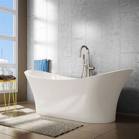 Free standing bathtub designs, modern and unique bathroom renovation ideas with. A&E Bath and Shower Evita Resin 69 In Oval Freestanding ...