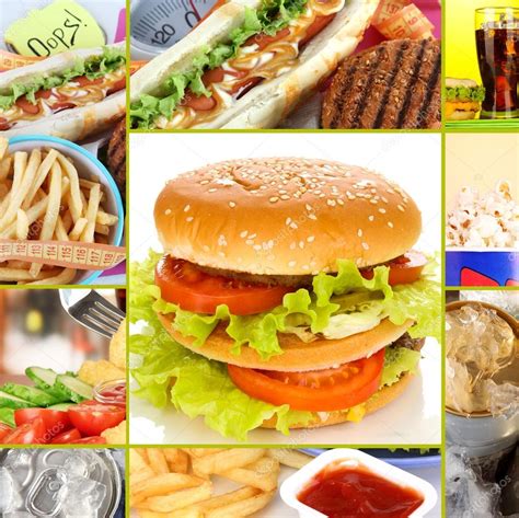 Hillhouse capital, who has investments in tech companies like tencent, intends to help the firm by incorporating more technology in its restaurants. Collage of fast food — Stock Photo © belchonock #30231905