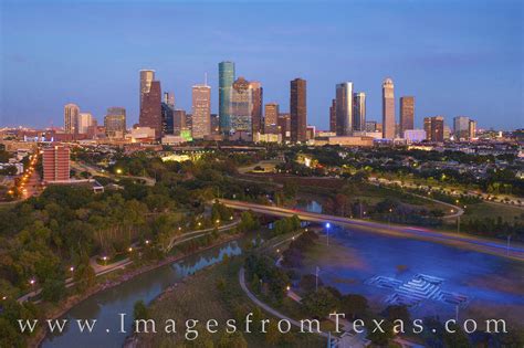 Aerial Of Houston Skyline At Night 1118 1 Houston Texas Images