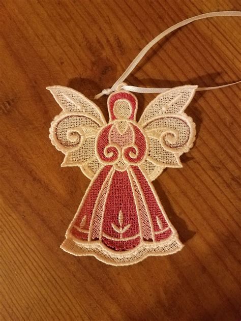 Embroidered Lace Angel Ornament Etsy In 2021 Angel Ornaments