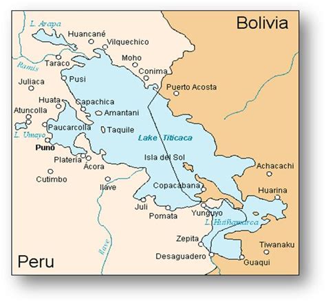 Lake Titicaca Map South America