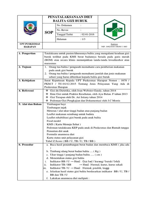 Buku bagan tatalaksana anaka gizi buruk : Sop Diet Balita Gizi Buruk