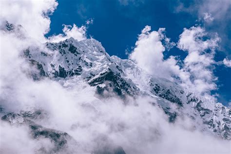 Wallpaper Mountains Peaks Clouds Snow Sky Hd Widescreen High