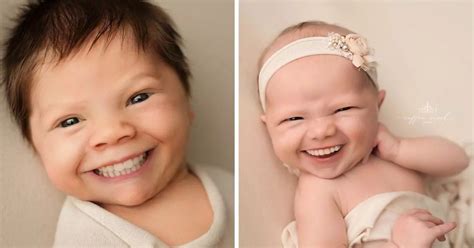 Photographer Photoshops Teeth On To Babies For Pics That Are Adorably