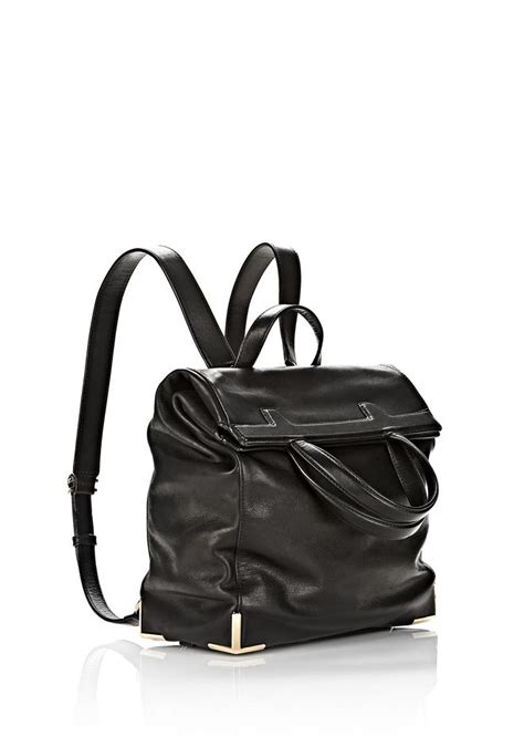 10l x 14h x 6w with a 3. Alexander Wang PRISMA SKELETAL LUNCH BACKPACK IN BLACK ...