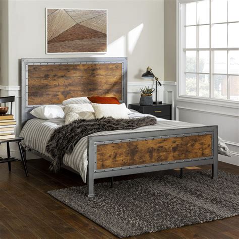 Shop our best selection of metal headboards to reflect your style and inspire your home. Manor Park Rustic Industrial Metal Queen Bed Frame and ...