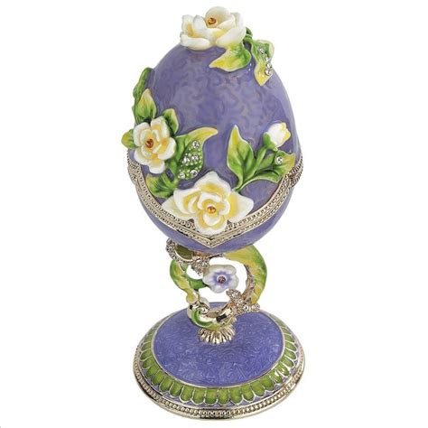 Spring Bouquet Collection Romanov Style Enameled Egg Lavender