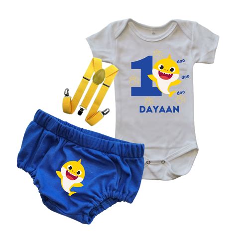 Baby Shark Birthday Outfit For Boys Baby Bloomer Babas World
