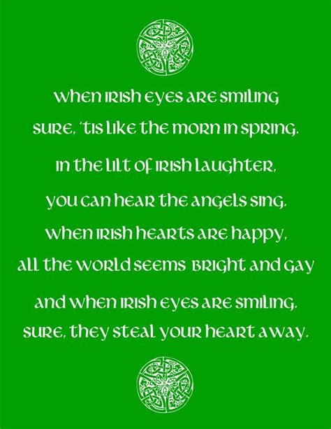 When Irish Eyes Are Smiling Printable Strong Quotes Me Quotes