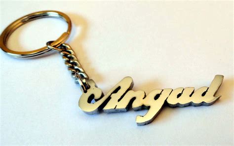Designer Personal Name Keychain Handcarved Key Chain Unique