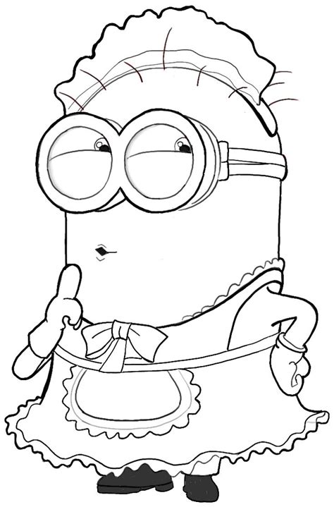 The Minion From Despicable Me Coloring Pages